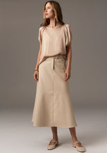 Load image into Gallery viewer, POL OLLIE FAUX LEATHER SKIRT-PEBBLE