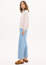 Load image into Gallery viewer, POL ROWAN DRAWCORD KNIT- Natural/Pink