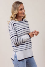 Load image into Gallery viewer, SEE SAW MERINO WOOL STRIPE CREW SWEATER