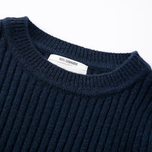 Load image into Gallery viewer, ALEGER Cashmere Rib Tee - Midnight