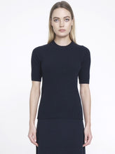 Load image into Gallery viewer, ALEGER Cashmere Rib Tee - Midnight
