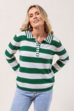 Load image into Gallery viewer, SEE SAW MERINO WOOL POLO STRIPED