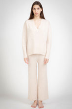 Load image into Gallery viewer, ALEGER Cashmere Blend V-Neck Oversized Sweater - Shell