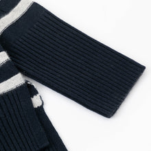 Load image into Gallery viewer, ALEGER Cashmere Blend V-Neck Sweater - Polar Grey/Navy