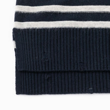 Load image into Gallery viewer, ALEGER Cashmere Blend V-Neck Sweater - Polar Grey/Navy