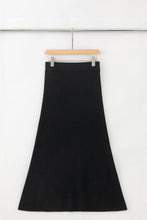 Load image into Gallery viewer, Aleger Cashmere Blend Ribbed Skirt - Black