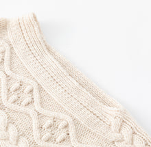 Load image into Gallery viewer, ALEGER Cashmere Blend V-Neck Cable Vest - Shell