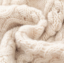 Load image into Gallery viewer, ALEGER Cashmere Blend V-Neck Cable Vest - Shell