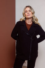 Load image into Gallery viewer, SEE SAW WOOL COLLAR ZIP FRONT COAT