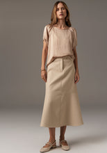 Load image into Gallery viewer, POL OLLIE FAUX LEATHER SKIRT-PEBBLE