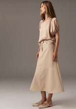 Load image into Gallery viewer, POL OLLIE FAUX LEATHER SKIRT-PEBBLE