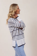Load image into Gallery viewer, SEE SAW MERINO WOOL STRIPE CREW SWEATER