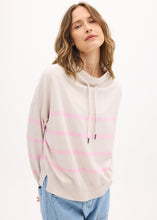 Load image into Gallery viewer, POL ROWAN DRAWCORD KNIT- Natural/Pink