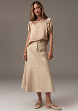 Load image into Gallery viewer, POL OLLIE FAUX LEATHER SKIRT-PEBBLE