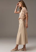 Load image into Gallery viewer, POL OLLIE FAUX LEATHER SKIRT-PEBBLE