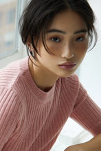 Load image into Gallery viewer, ALEGER Cashmere Rib Tee - Coral