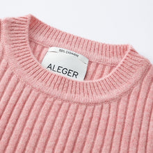 Load image into Gallery viewer, ALEGER Cashmere Rib Tee - Coral