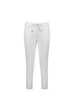 Load image into Gallery viewer, VASSALLI Elastic Waist Drawstring 7/8 Pants - White