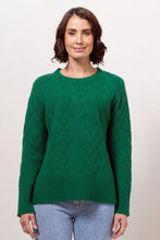 Load image into Gallery viewer, SEE SAW MERINO WOOL LATTICE KNIT SWEATER
