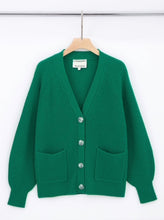 Load image into Gallery viewer, ALEGER Chunky Cropped Cardigan - Emerald
