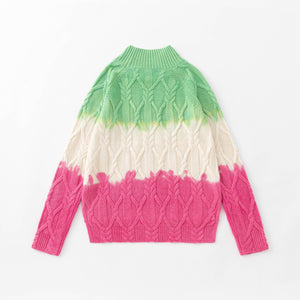 ALEGER Cashmere Blend Cable Dip-Dye Sweater - 20% OFF