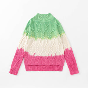 ALEGER Cashmere Blend Cable Dip-Dye Sweater - 20% OFF