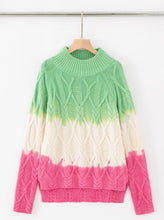 Load image into Gallery viewer, ALEGER Cashmere Blend Cable Dip-Dye Sweater - 20% OFF
