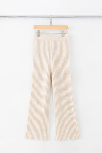 ALEGER Cashmere Blend Rib Pant - Shell