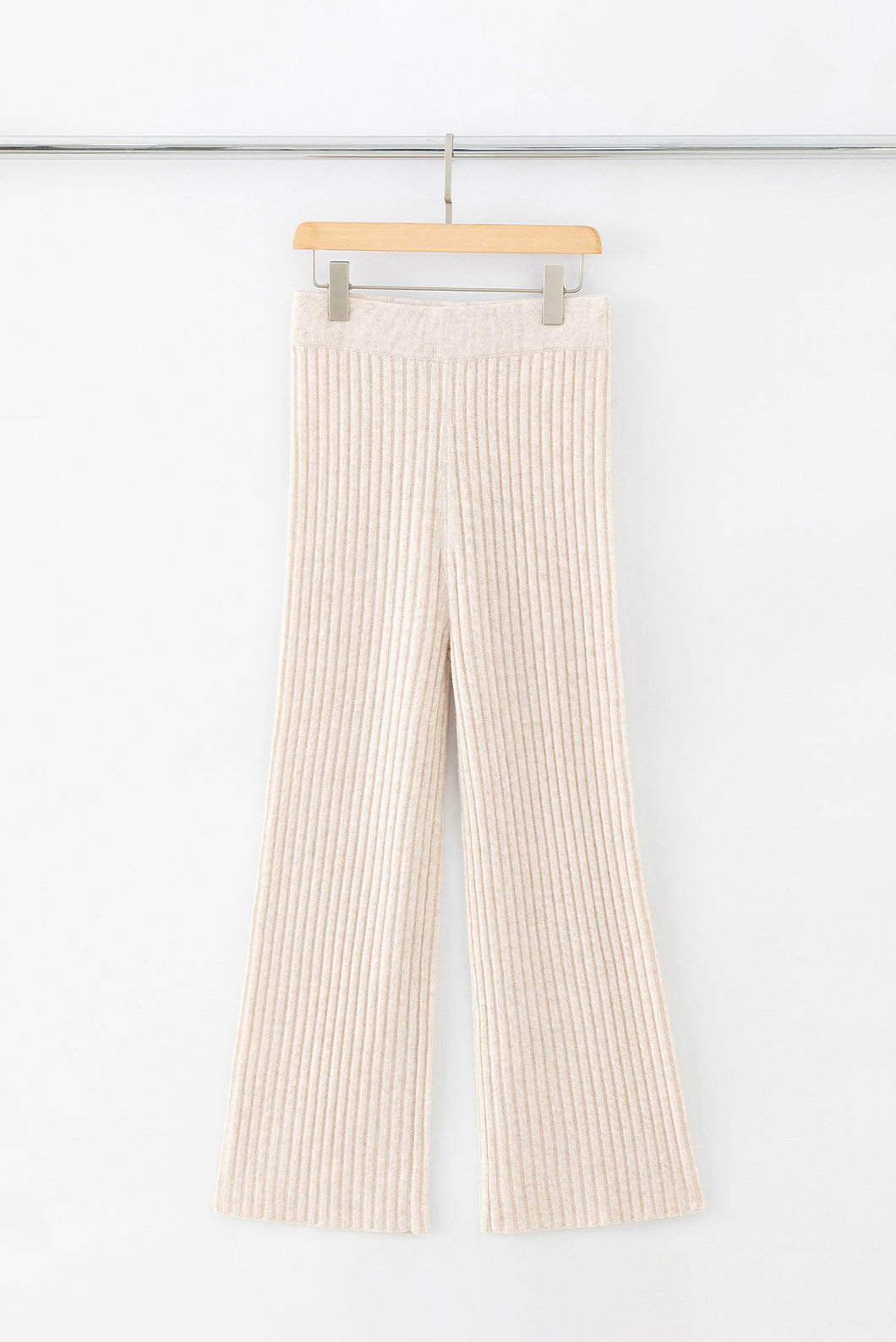 ALEGER Cashmere Blend Rib Pant - Shell