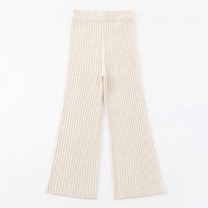 ALEGER Cashmere Blend Rib Pant - Shell