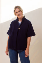 Load image into Gallery viewer, SEE SAW WOOL ONE BUTTON CAPE
