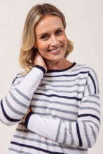 Load image into Gallery viewer, SEE SAW MERINO WOOL STRIPE CREW SWEATER
