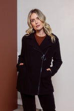 Load image into Gallery viewer, SEE SAW WOOL COLLAR ZIP FRONT COAT
