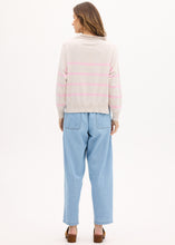 Load image into Gallery viewer, POL ROWAN DRAWCORD KNIT- Natural/Pink
