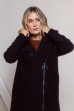 Load image into Gallery viewer, SEE SAW WOOL COLLAR ZIP FRONT COAT
