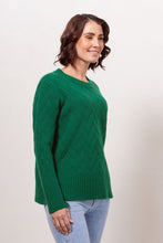 Load image into Gallery viewer, SEE SAW MERINO WOOL LATTICE KNIT SWEATER

