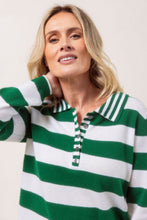 Load image into Gallery viewer, SEE SAW MERINO WOOL POLO STRIPED
