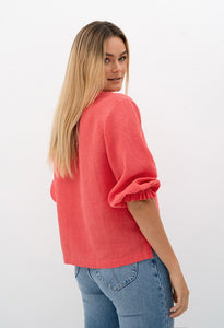 Humidity Lifestyle Talum Blouse - Poppy