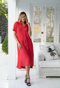 Humidity Lifestyle Lucia Dress - Pomegranate