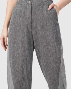 ALEMBIKA Stripe Linen Pant