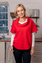 Load image into Gallery viewer, SEE SAW Cowl Neck Top (Red)
