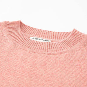 ALEGER Cashmere Blend Oversized Crew - Coral - 30% OFF