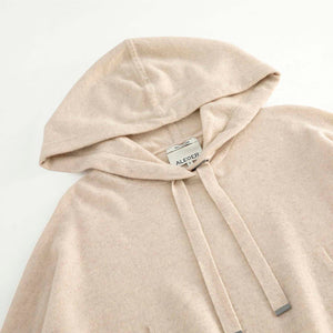 ALEGER Cashmere Oversized Hoody - Latte - 30% OFF