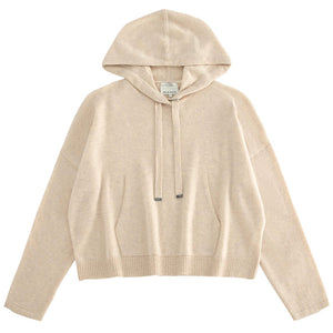 ALEGER Cashmere Oversized Hoody - Latte - 30% OFF