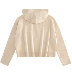 ALEGER Cashmere Oversized Hoody - Latte - 30% OFF