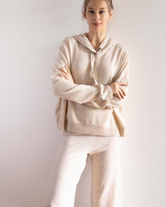 ALEGER Cashmere Oversized Hoody - Latte - 30% OFF