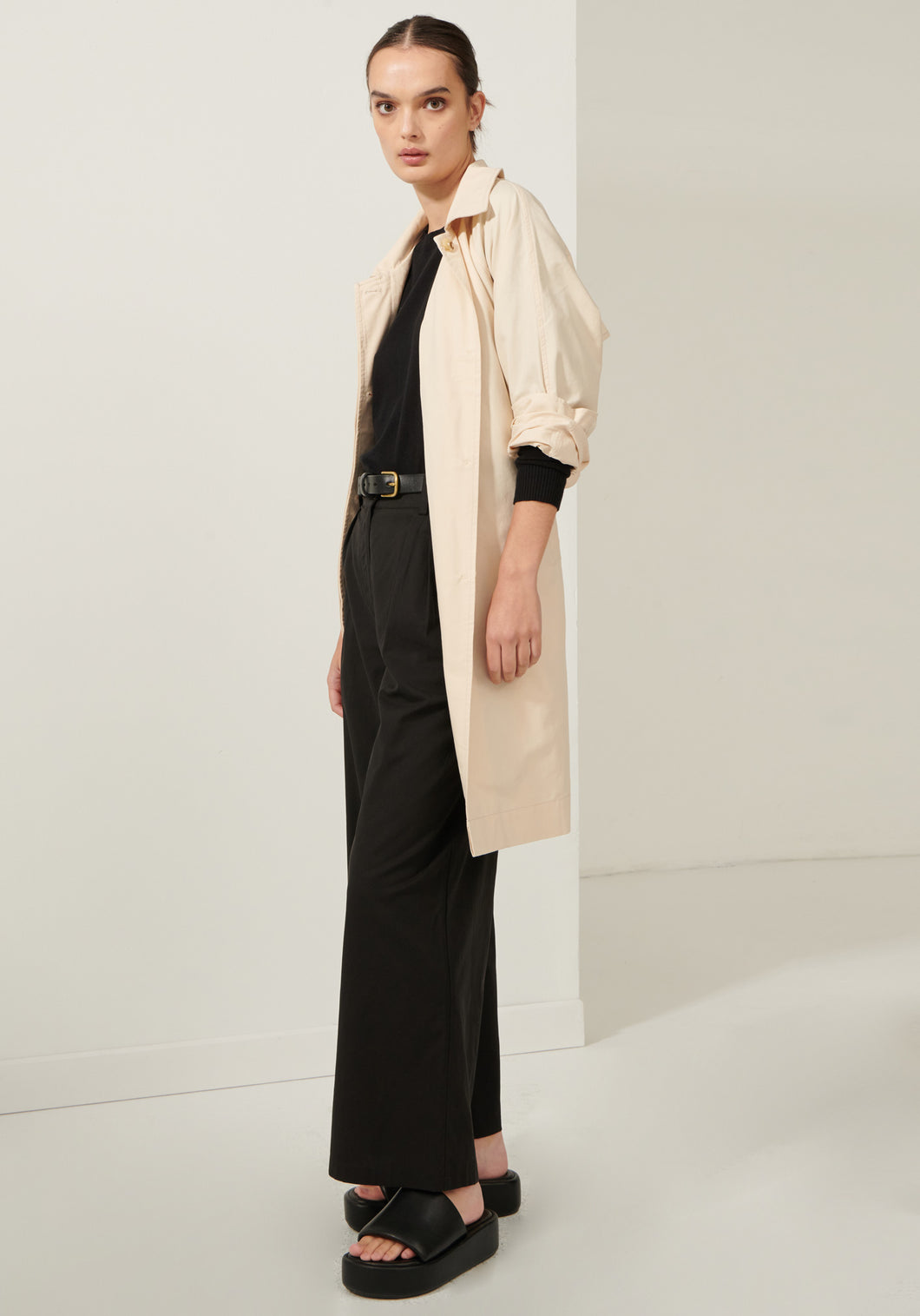 POL Focus Trench Coat - Natural - 30% OFF