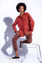 Load image into Gallery viewer, Funky Staff Alva Zebra Blouse - Cayenne - 50% OFF
